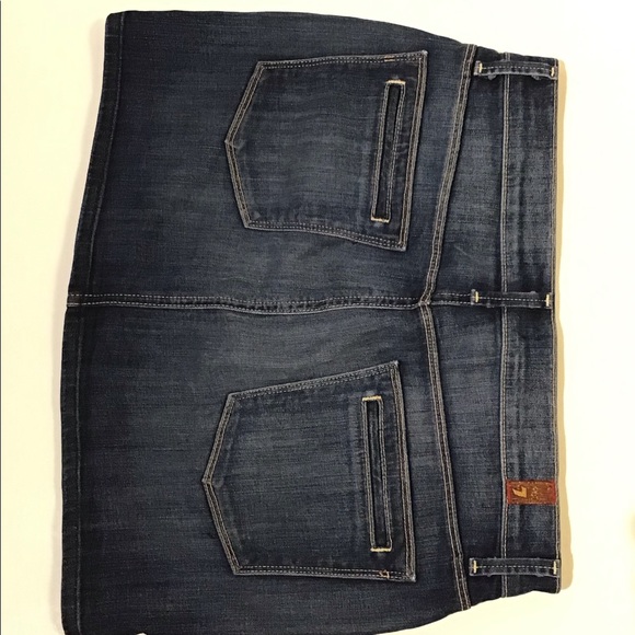 7 for all mankind denim jean mini skirt size 27 - Picture 4 of 12
